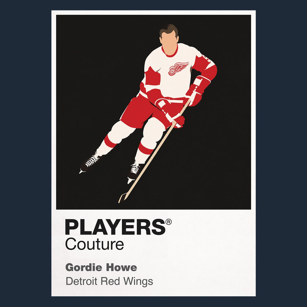 Gordie Howe Red Wings Ice Hockey Icon Frame Men's Hoodie – image 1