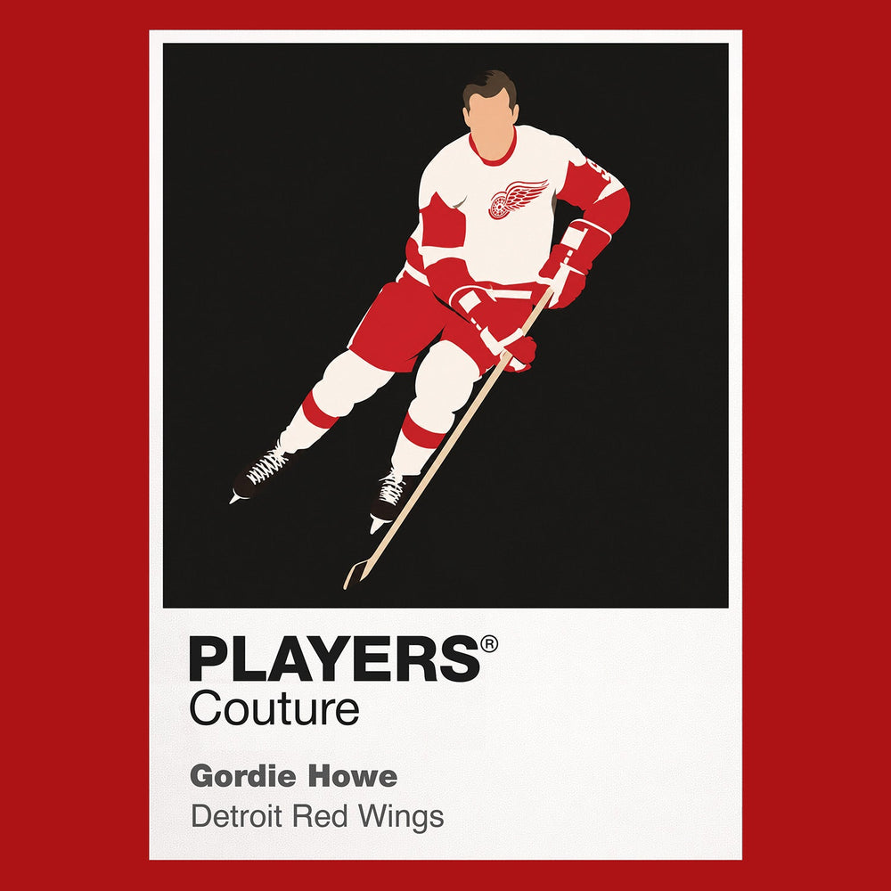 Gordie Howe Red Wings Ice Hockey Icon Frame Men's T-Shirt – image 10