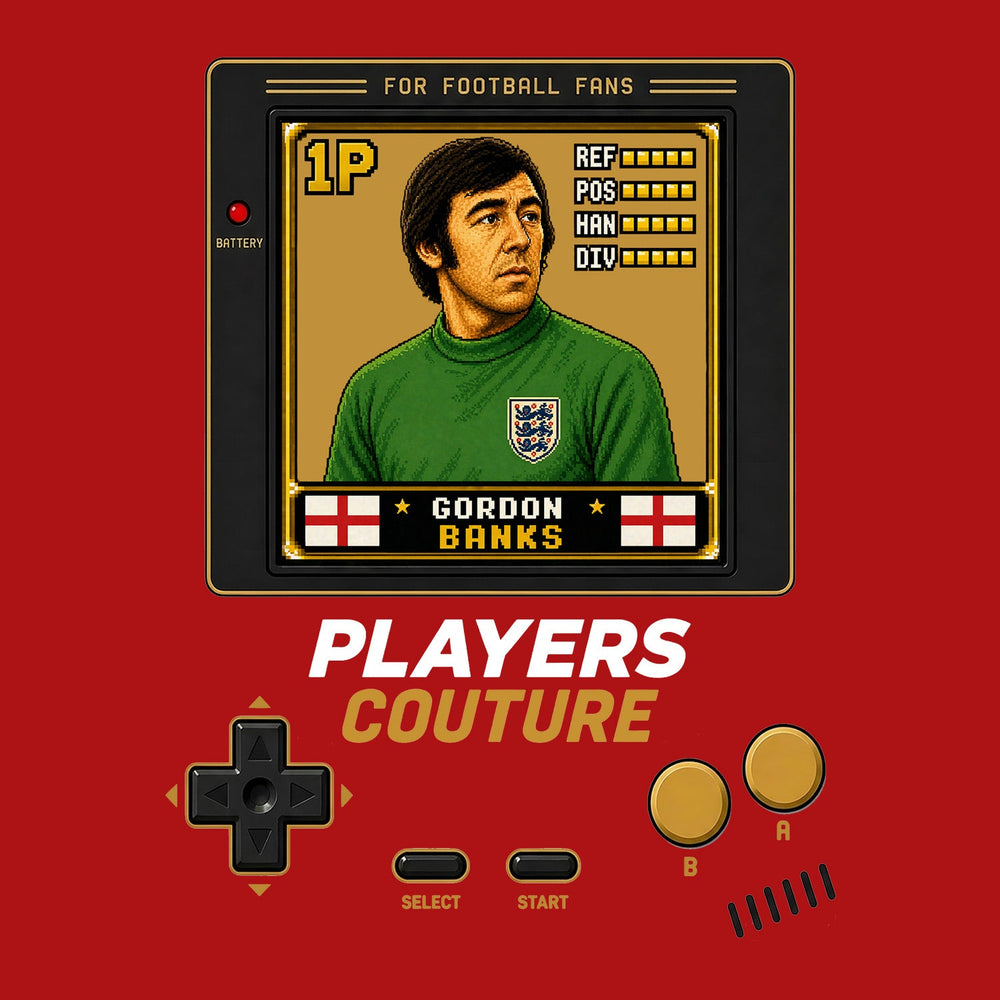 Gordon Banks 1P 8-Bit t-shirt retro gaming design by Players Couture