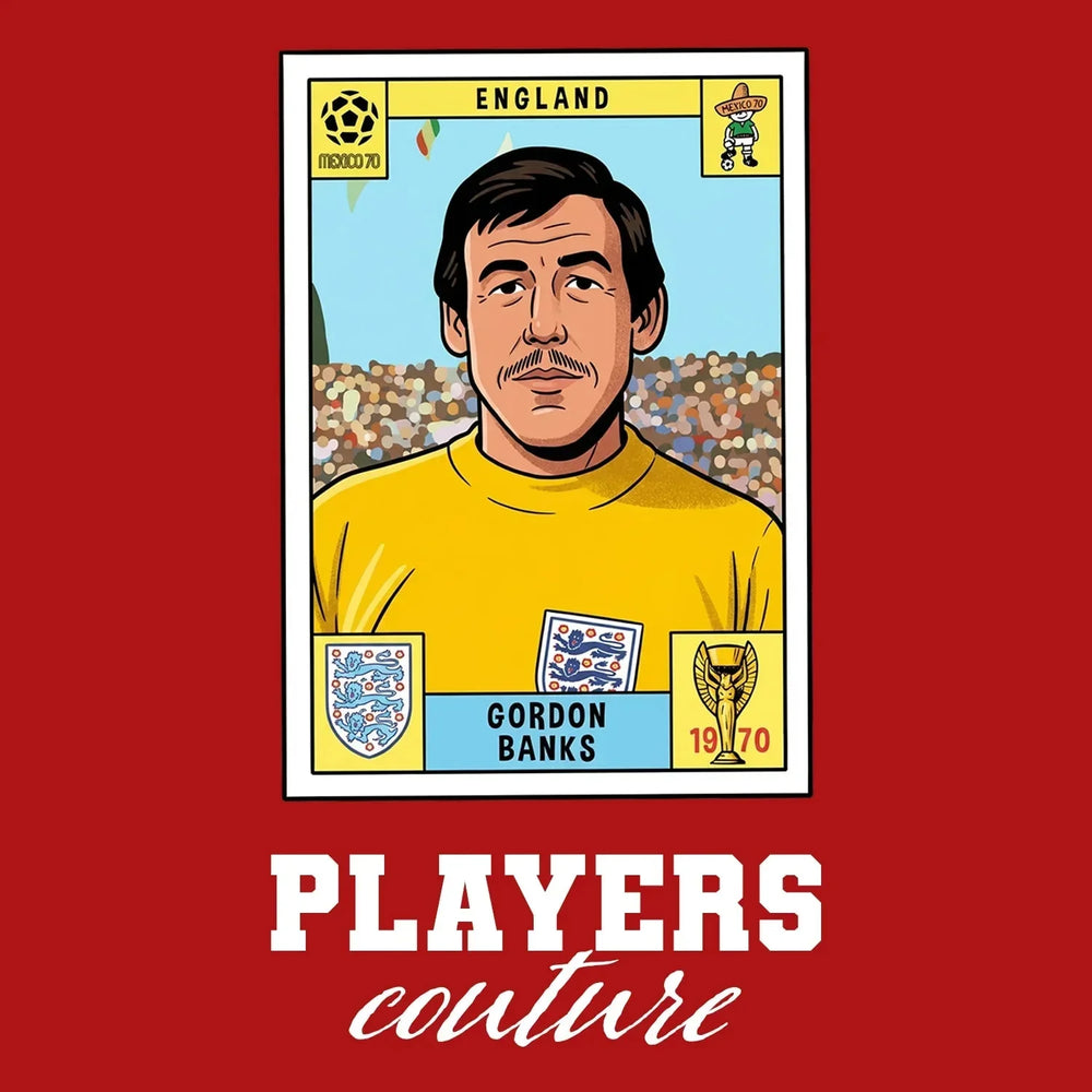 Gordon Banks World Cup Sticker Kids Hoodie – gordon banks red Players Couture design