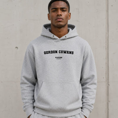 gordon-cowans name-print hoodie - grey