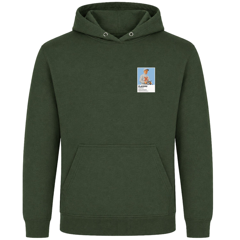 Gordon Richards horse racing hoodie – mens earthy green hoodie view