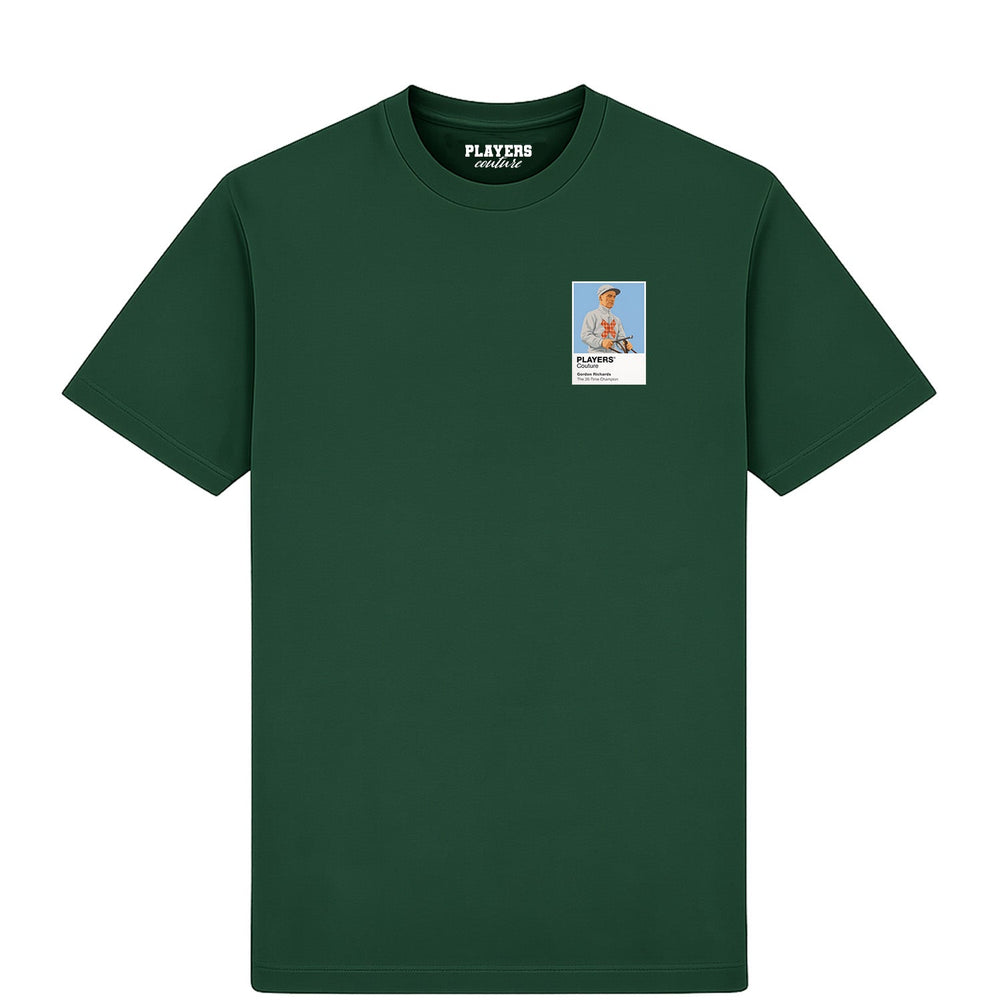 Gordon Richards horse racing T-shirt – mens forest green tshirt view