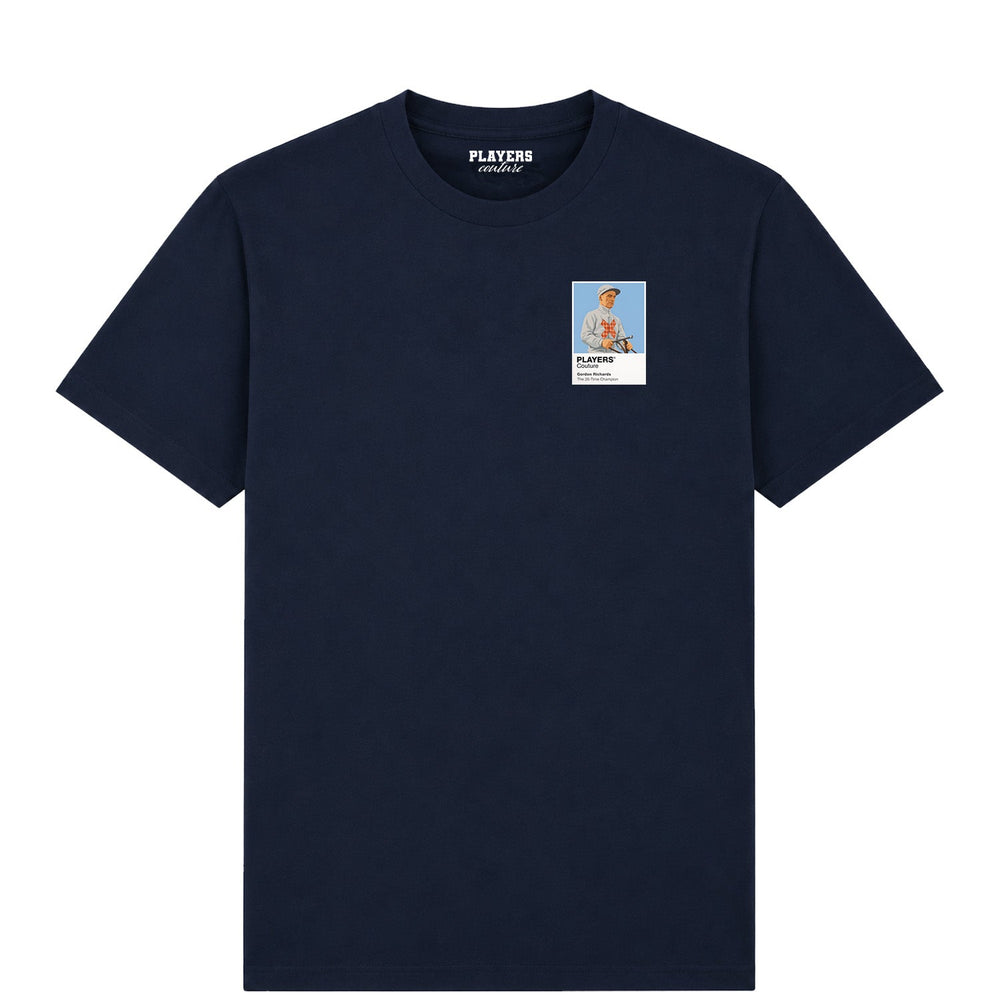 Gordon Richards horse racing T-shirt – mens navy tshirt view