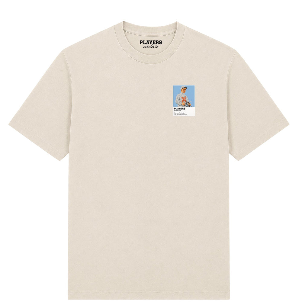 Gordon Richards horse racing T-shirt – mens stone tshirt view