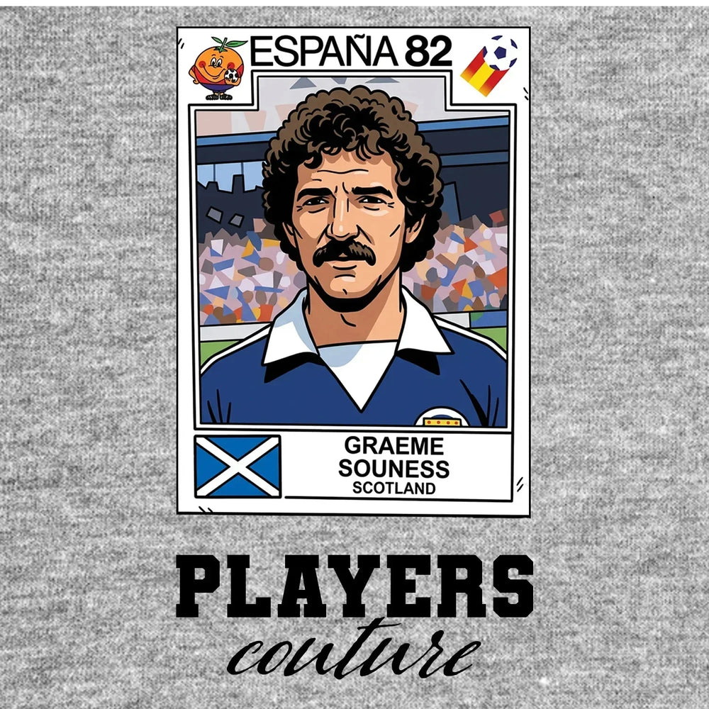 Graeme Souness World Cup Sticker Kids Hoodie – graeme souness grey Players Couture design