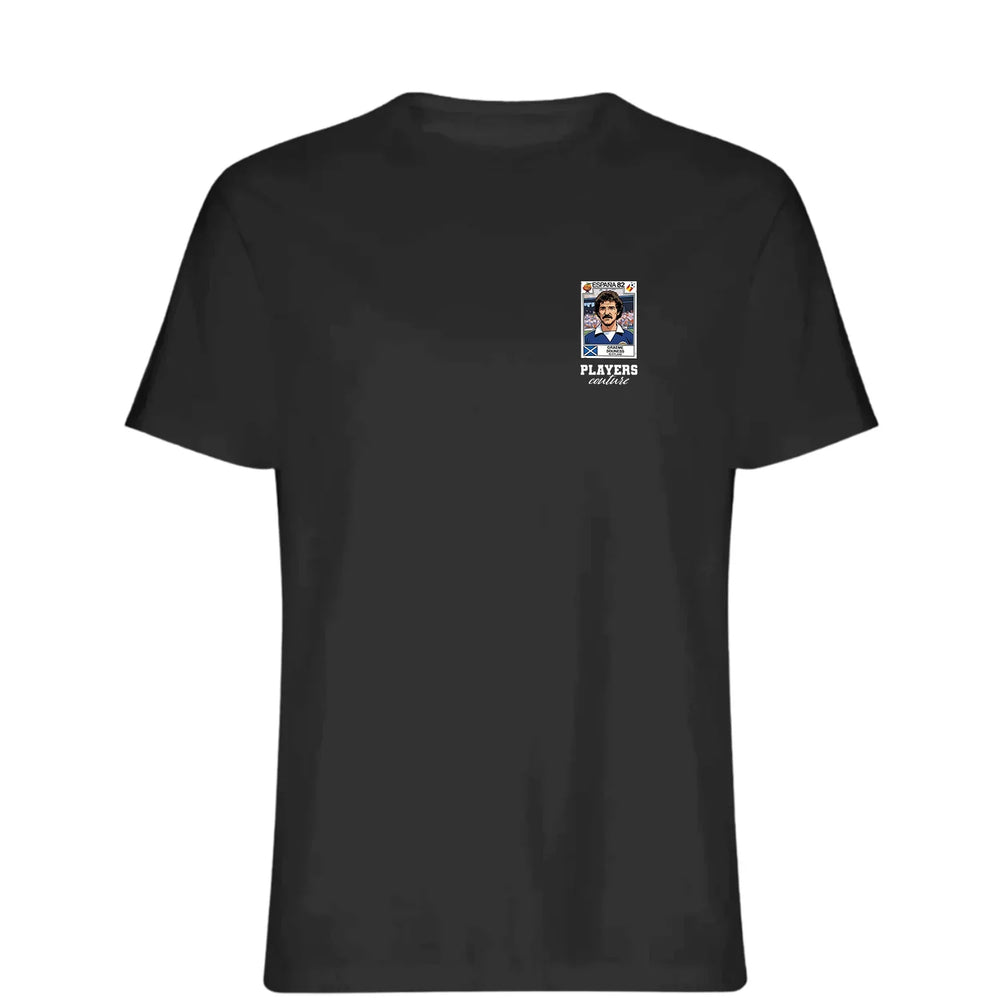 Graeme Souness World Cup t-shirt – black men's t-shirt featuring the Graeme Souness World Cup Players Couture logo
