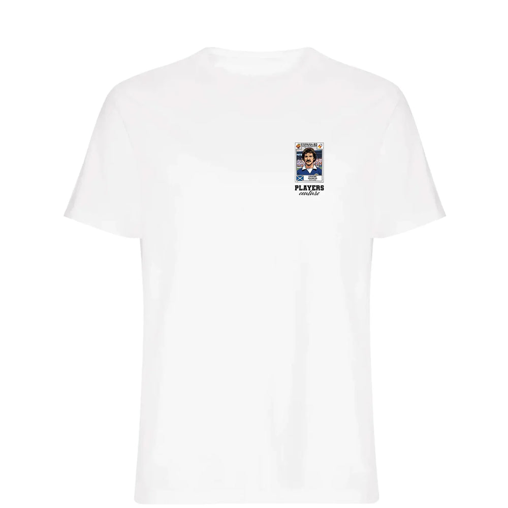 Graeme Souness World Cup t-shirt – white men's t-shirt featuring the Graeme Souness World Cup Players Couture logo