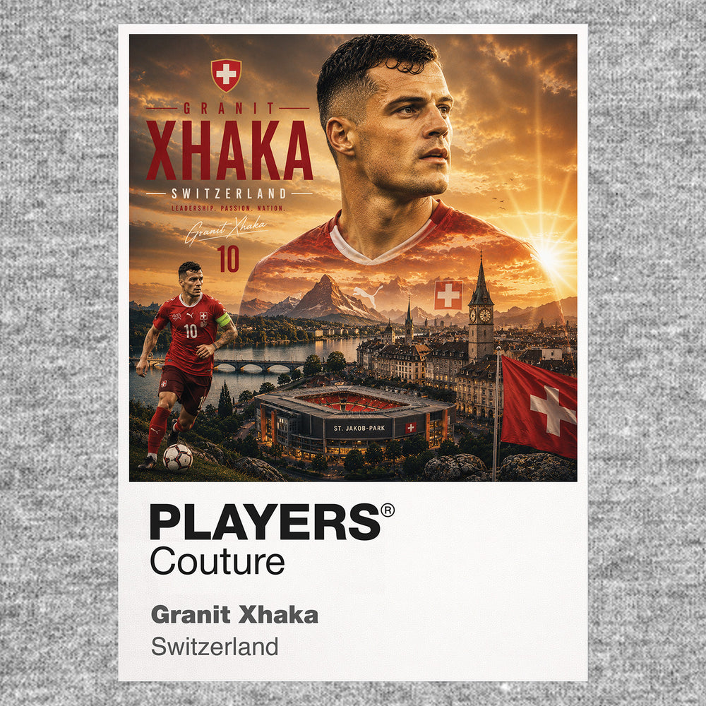 Granit Xhaka Switzerland Atlas Frame artwork by Players Couture