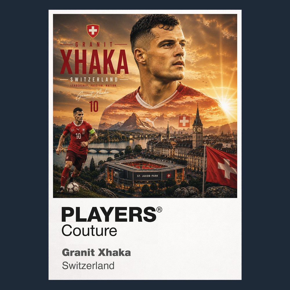 Granit Xhaka Switzerland Atlas Frame artwork by Players Couture