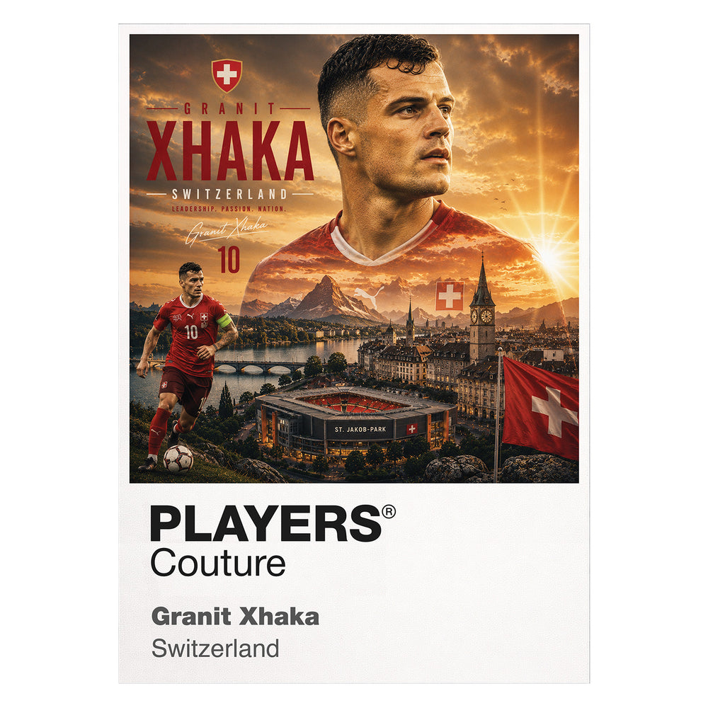 Granit Xhaka Switzerland Atlas Frame artwork by Players Couture