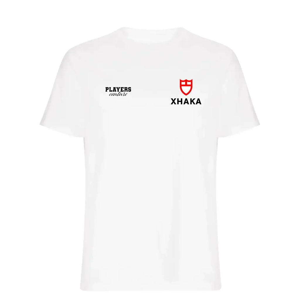 Granit Xhaka t-shirt – white men's t-shirt featuring the Granit Xhaka Players Couture logo