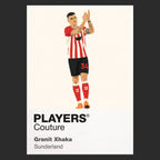 Granit Xhaka Sunderland black Icon Frame artwork detail