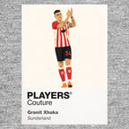 Granit Xhaka Sunderland grey Icon Frame artwork detail