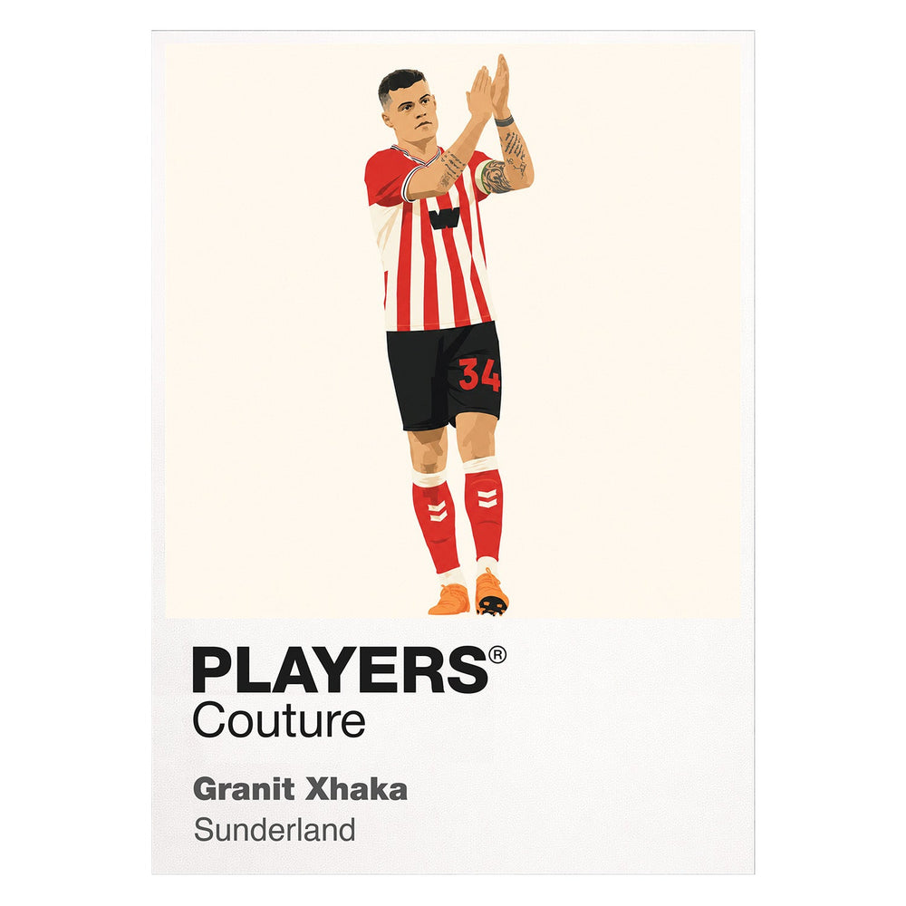 Granit Xhaka Sunderland white Icon Frame artwork detail