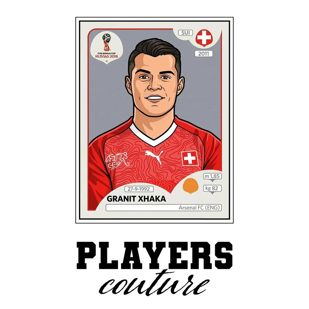Granit Xhaka World Cup Sticker Men's Hoodie – granit xhaka white Players Couture design
