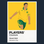Grant Holt Norwich City Icon Frame Men's Hoodie — Navy Artwork