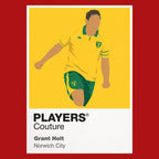Grant Holt Norwich City Icon Frame Men's Hoodie — Red Artwork