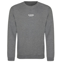 Essentials Collection hoodie – white men's hoodie with black Essentials Collection letters and Players Couture logo on the