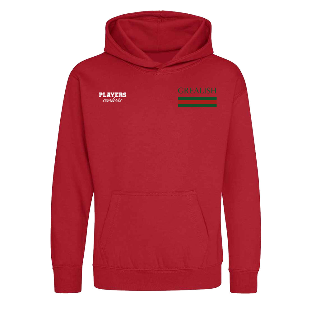 Jack Grealish Logo Players Couture Kids Hoodie Red