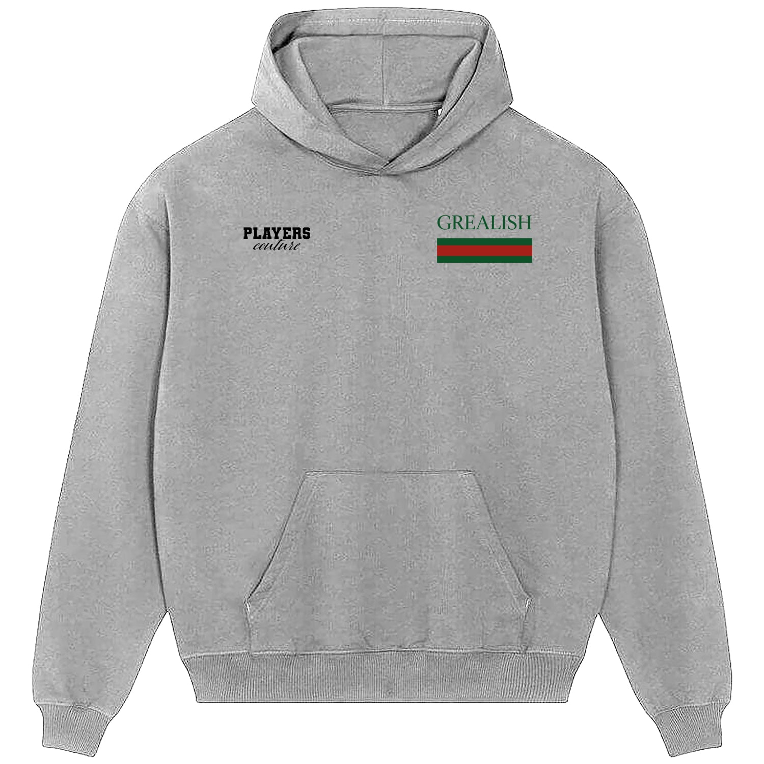 Jack Grealish Stripe Logo Players Couture Men's Casual Hoodie Gray