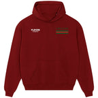 Jack Grealish Stripe hoodie – red men's hoodie featuring the Jack Grealish Stripe Players Couture logo
