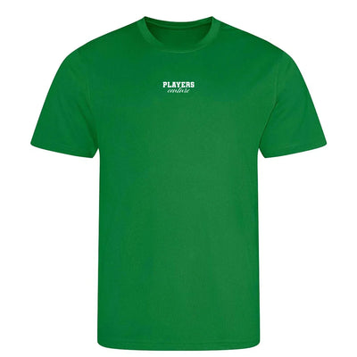 Essentials Collection t-shirt – green men's t-shirt with white Essentials Collection letters and Players Couture logo on the
