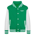 Essentials Collection hoodie – green kids' hoodie with white Essentials Collection letters and Players Couture logo on the