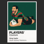 Greg Inglis South Sydney Rabbitohs Rugby League Icon Frame Men's T-Shirt