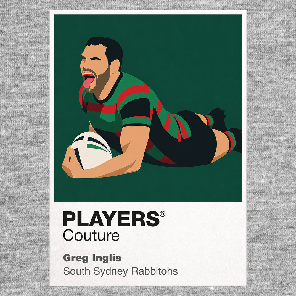Greg Inglis South Sydney Rabbitohs Rugby League Icon Frame Men's T-Shirt