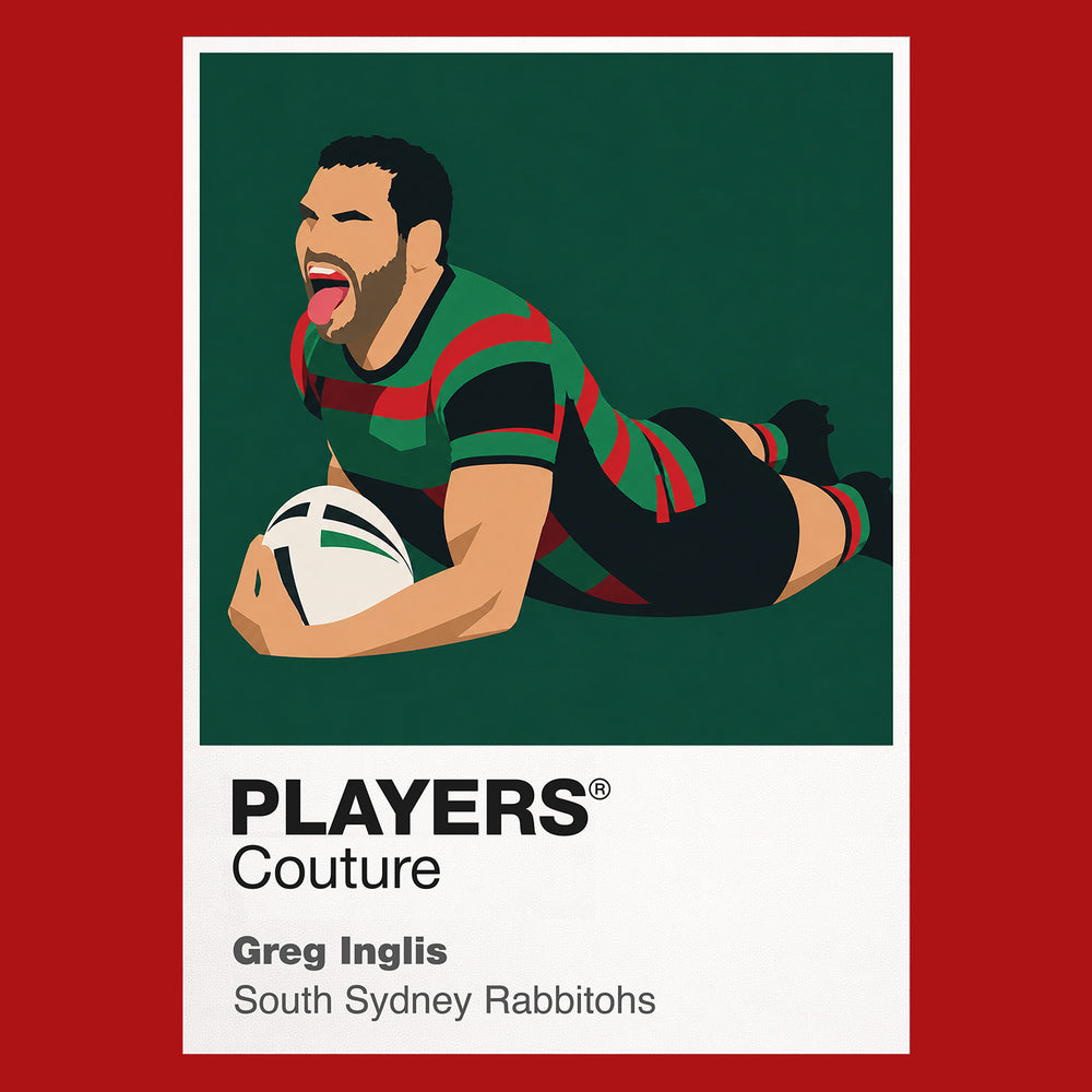 Greg Inglis South Sydney Rabbitohs Rugby League Icon Frame Men's T-Shirt