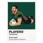 Greg Inglis South Sydney Rabbitohs Rugby League Icon Frame Men's T-Shirt