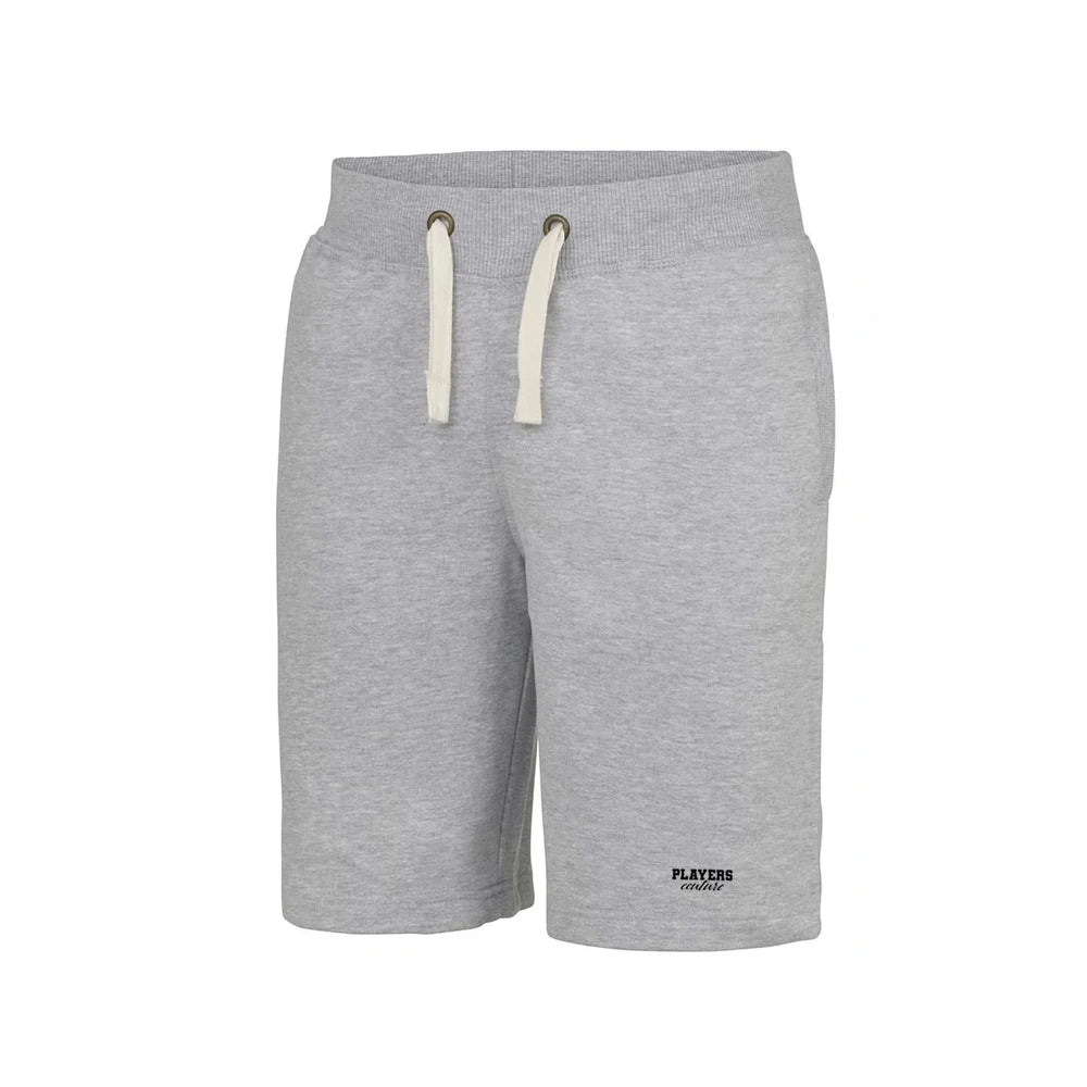 Essentials Collection hoodie – grey men's hoodie with black Essentials Collection letters and Players Couture logo on the