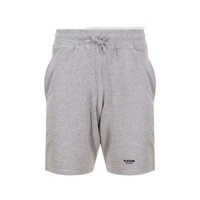 Essentials Collection hoodie – grey men's hoodie with black Essentials Collection letters and Players Couture logo on the