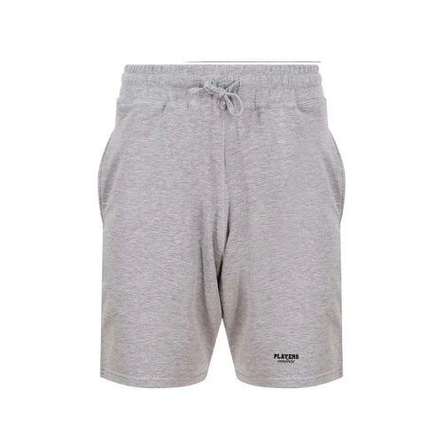 Essentials Collection hoodie – grey men's hoodie with black Essentials Collection letters and Players Couture logo on the
