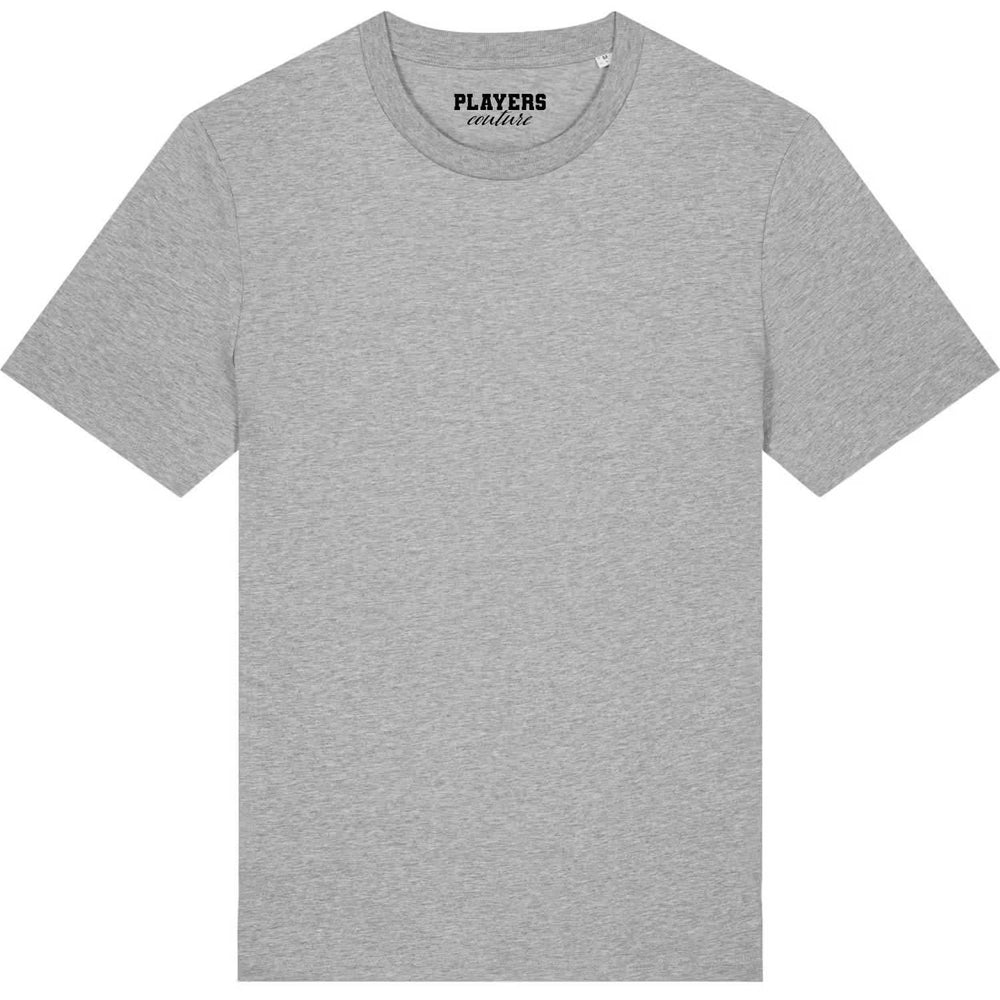 Premium Custom Men's T-Shirt t-shirt – grey men's t-shirt with black Premium Custom Men's T-Shirt letters and Players