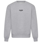Essentials Collection hoodie – grey men's hoodie with black Essentials Collection letters and Players Couture logo on the