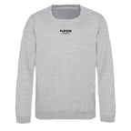 Essentials Collection hoodie – grey kids' hoodie with black Essentials Collection letters and Players Couture logo on the