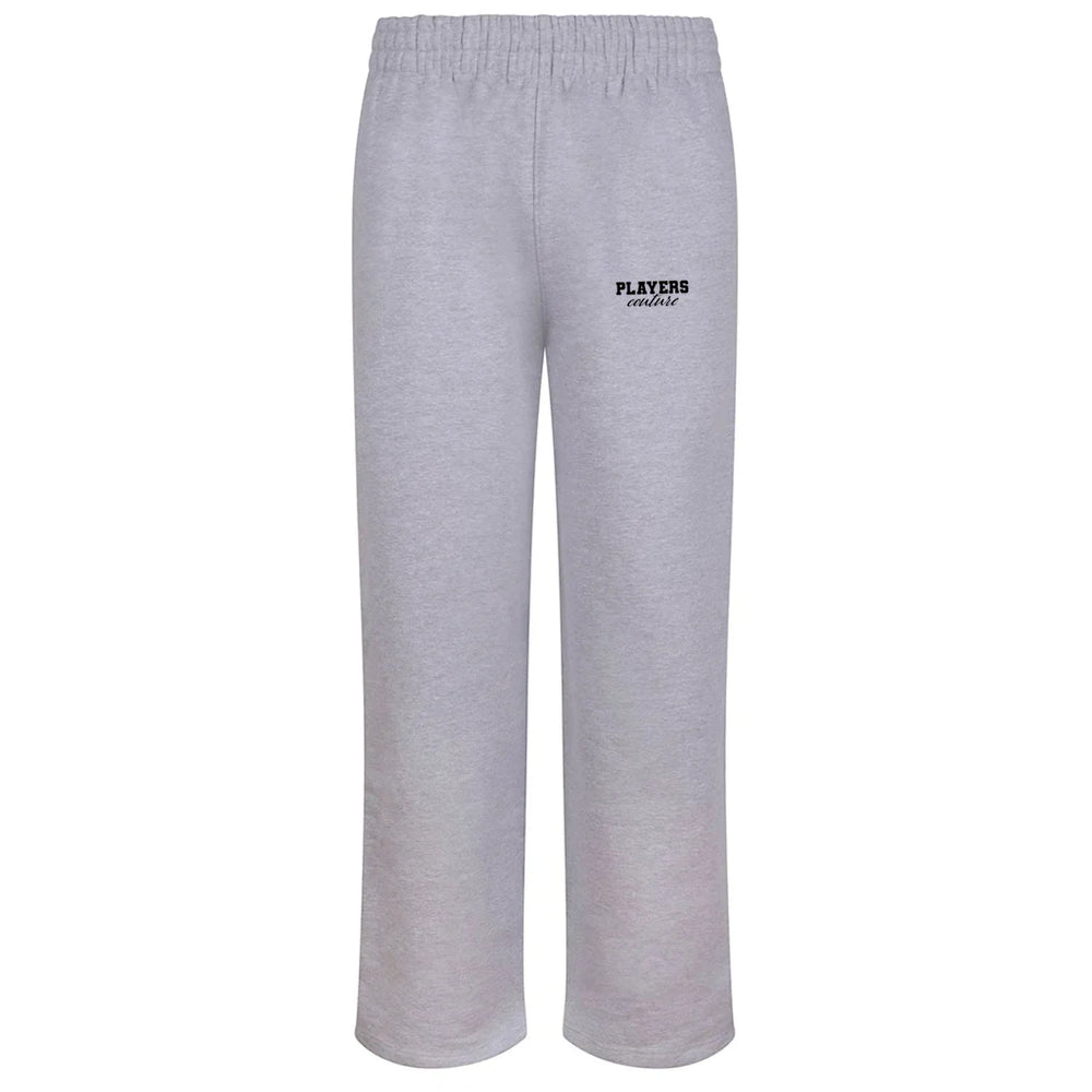 Essentials Collection hoodie – grey men's hoodie with black Essentials Collection letters and Players Couture logo on the