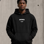 grimes name-print hoodie - black