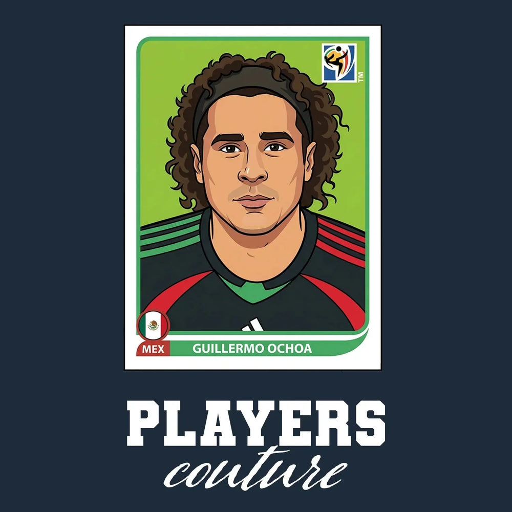 Guillermo Ochoa World Cup Sticker Kids T-Shirt – guillermo ochoa navy Players Couture design