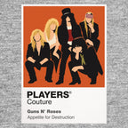 Guns N' Roses the classic Axl Rose and Slash-era visual language of Los Angeles hard rock Icon Frame artwork in grey