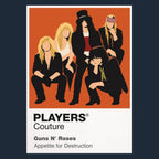 Guns N' Roses the classic Axl Rose and Slash-era visual language of Los Angeles hard rock Icon Frame artwork in navy