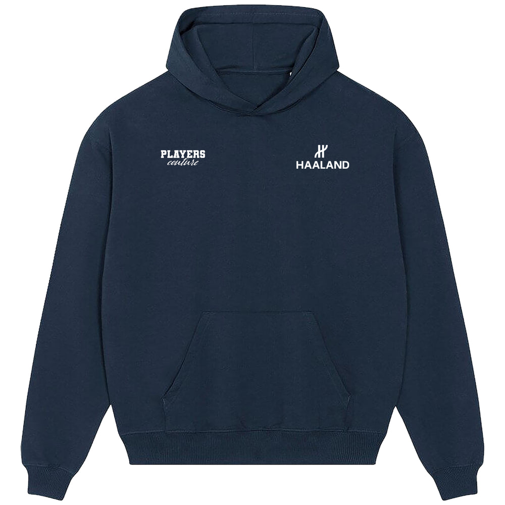 Erling Haaland H Logo Players Couture Men's Casual Hoodie Navy