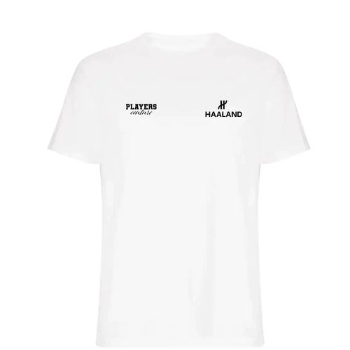 Erling Haaland H t-shirt – white men's t-shirt featuring the Erling Haaland H Players Couture logo