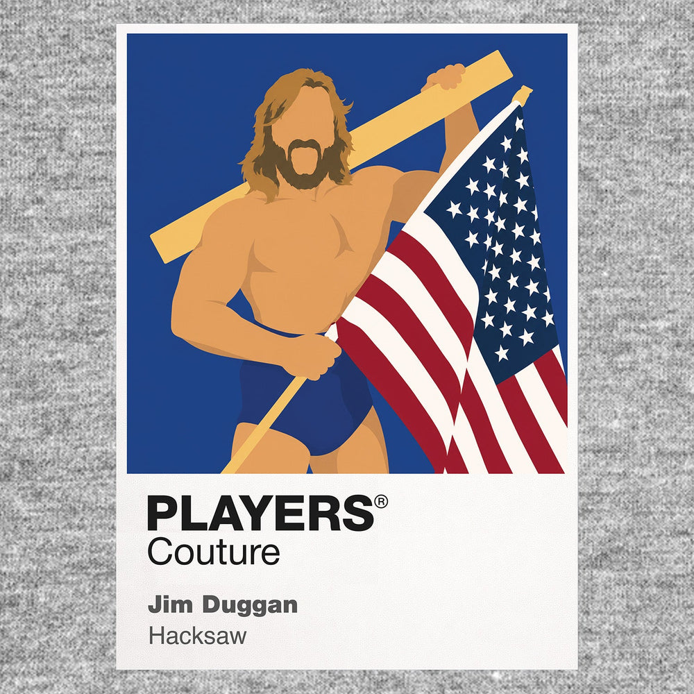 Hacksaw Jim Duggan Wrestling Icon Frame Men's Hoodie