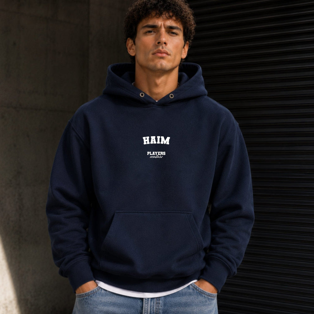 haim name-print hoodie - black
