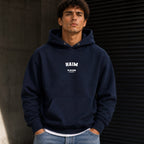 haim name-print hoodie - black