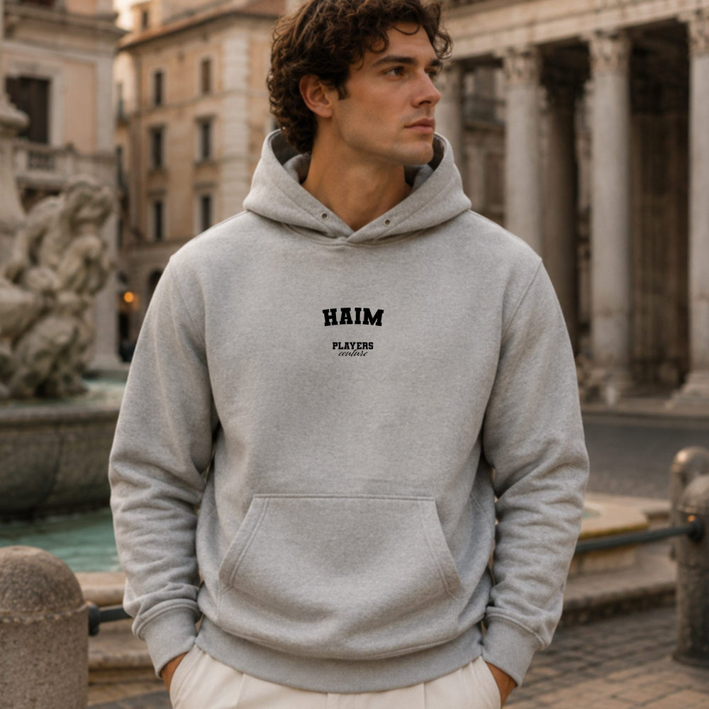 haim name-print hoodie - grey