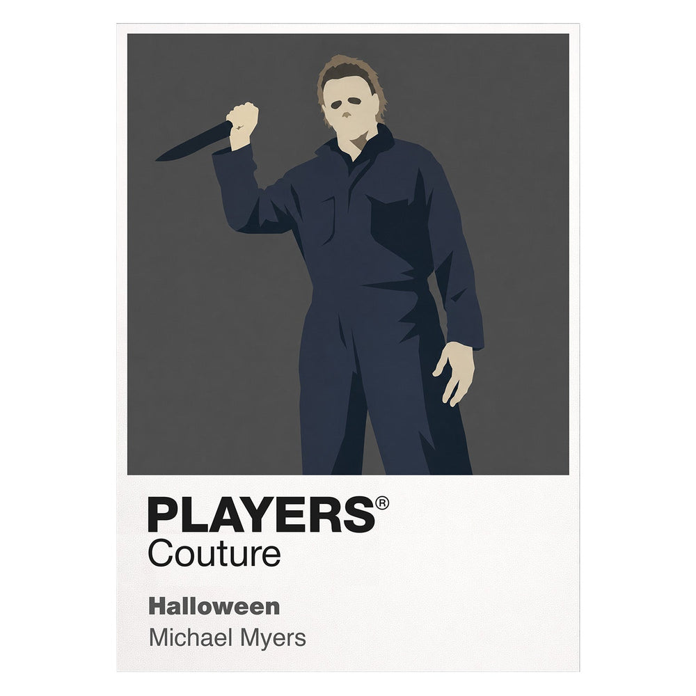 Michael Myers Michael Myers' blank white mask and boiler suit beneath the autumn trees of Haddonfield Icon Frame artwork on white